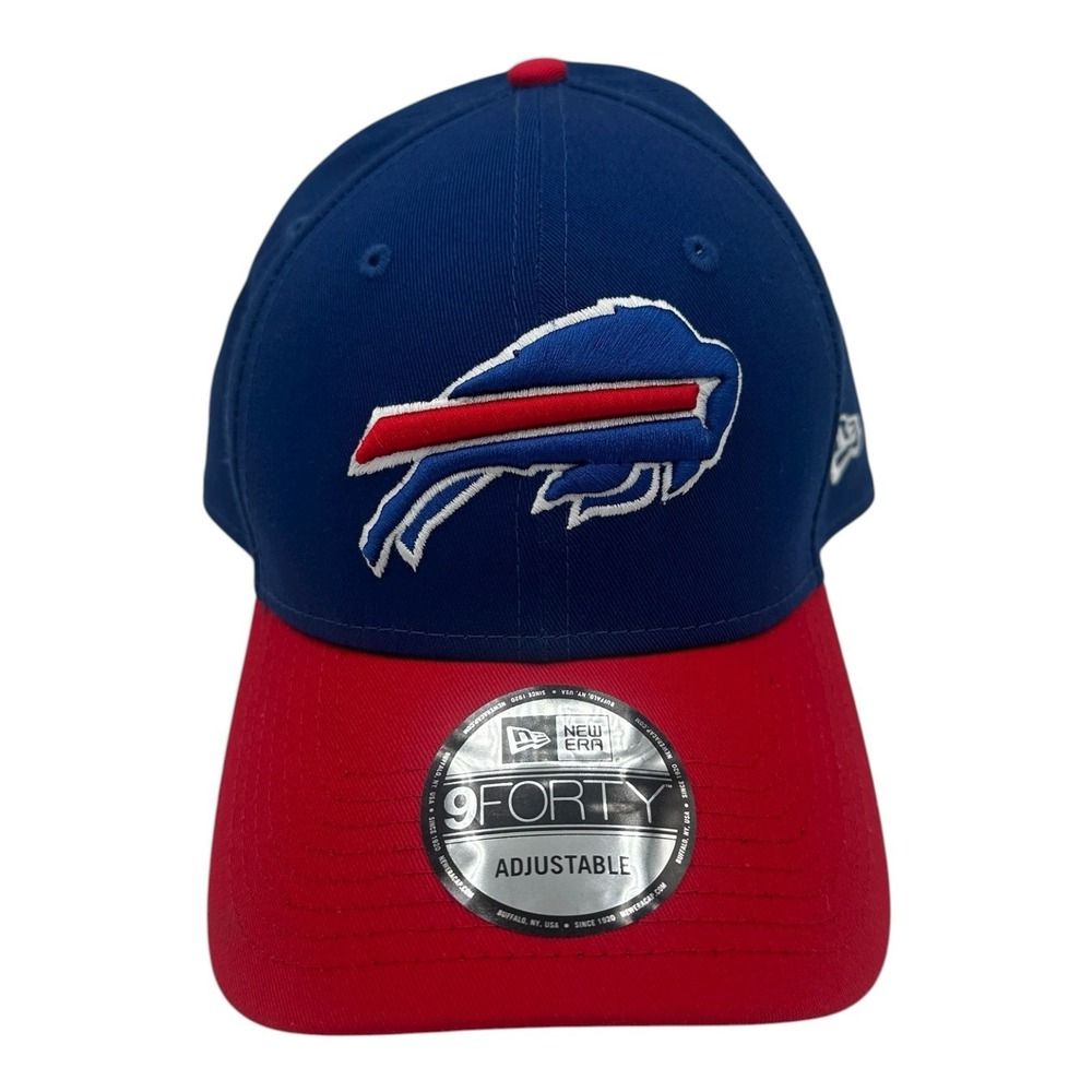 New Era 9Forty Buffalo Bills Hat Cap Strapback Adjustable Blue Red NFL Football